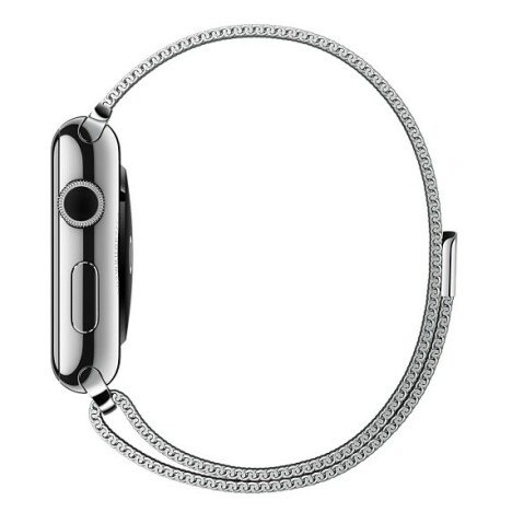 Curea iUni compatibila cu Apple Watch 1/2/3/4/5/6/7, 40mm, Milanese Loop, Otel Inoxidabil, Silver