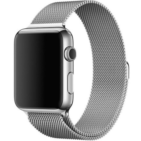 Curea iUni compatibila cu Apple Watch 1/2/3/4/5/6/7, 40mm, Milanese Loop, Otel Inoxidabil, Silver